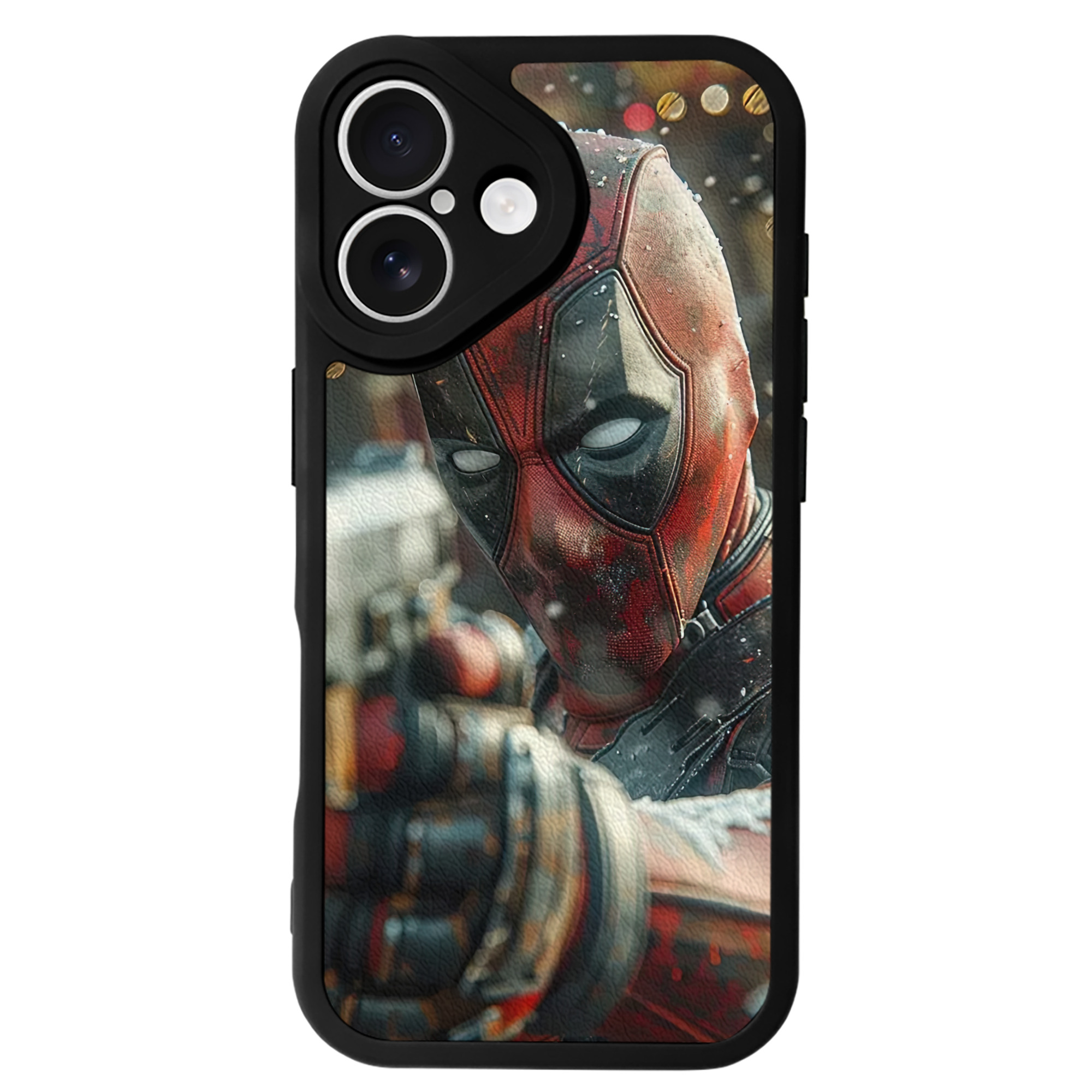 （画像用） Deadpool デッドプール 【iPhone 16シリーズ対応】シリコンスマホケース（レザー調） 材質：シリコン